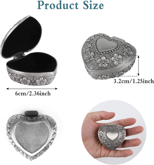 Vintage Heart Shaped Jewellery Box